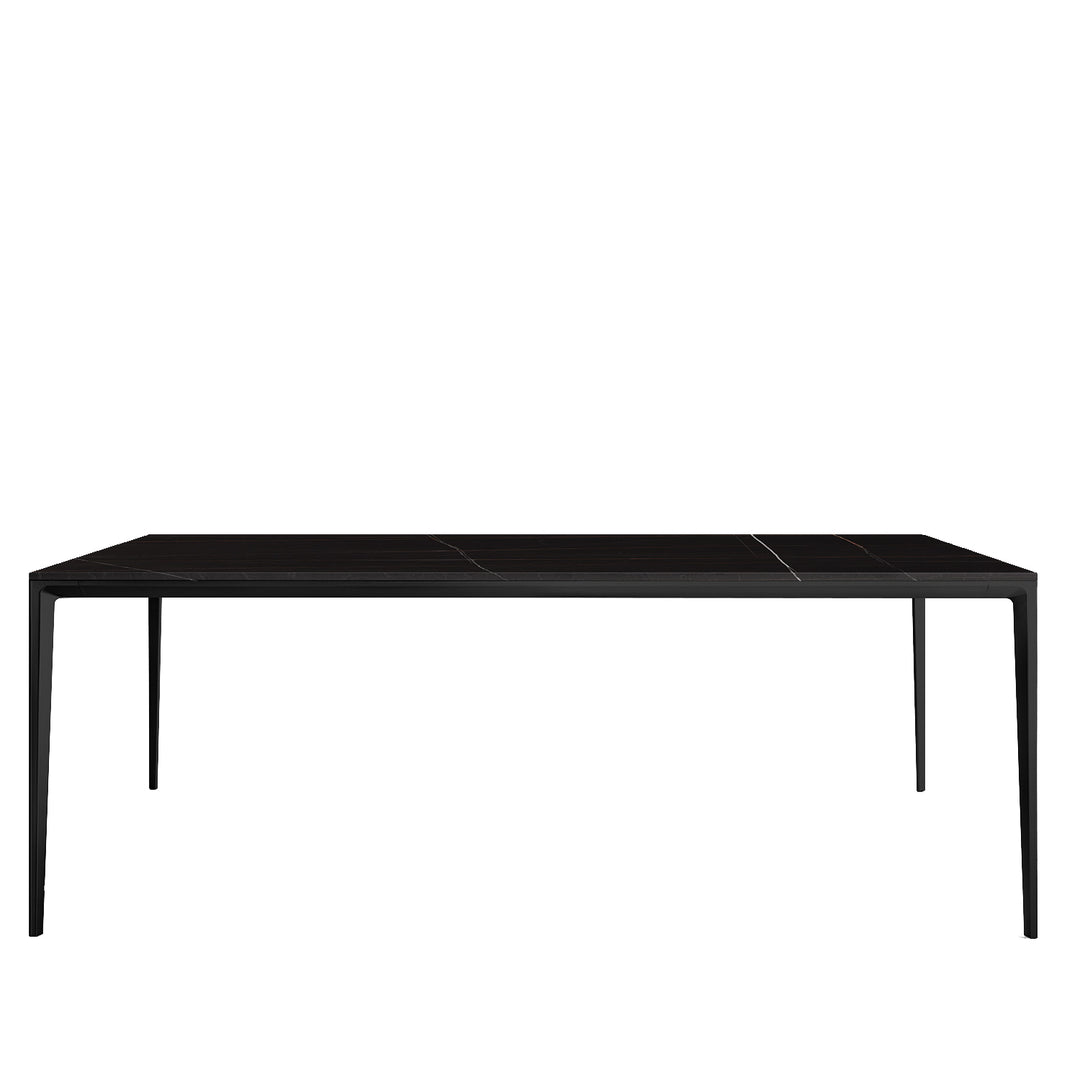 Modern sintered stone dining table long island black detail 2.