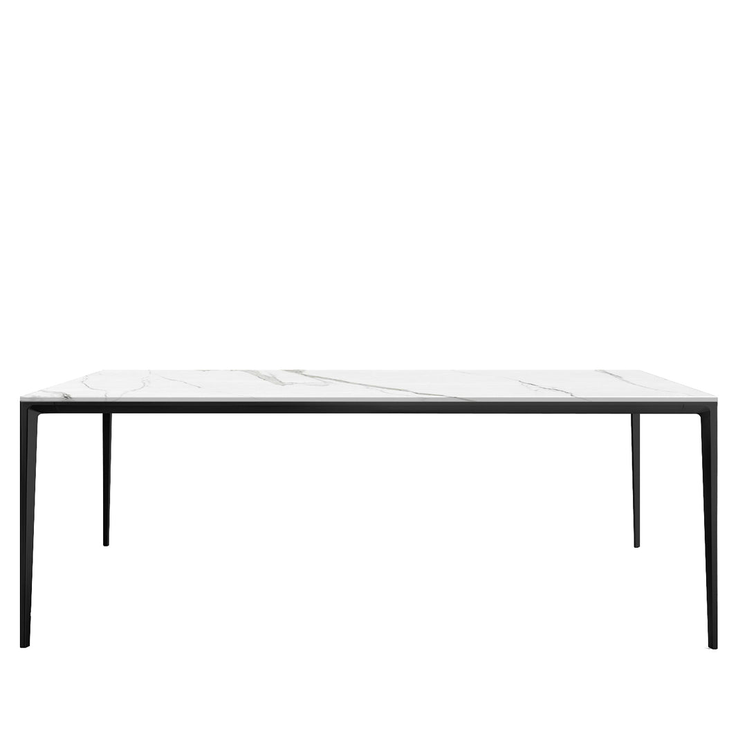 Modern sintered stone dining table long island black detail 1.