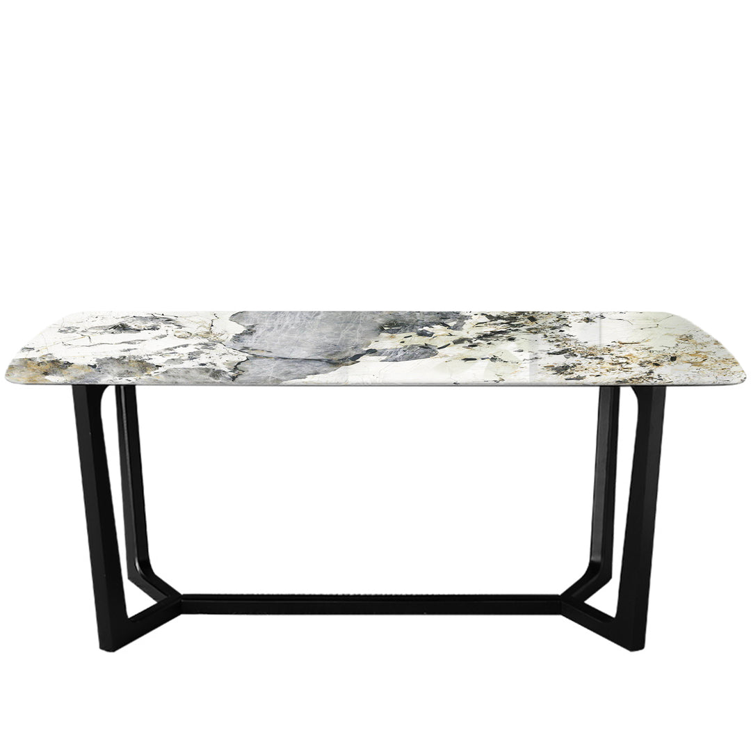 Modern sintered stone dining table chelsea black environmental situation.