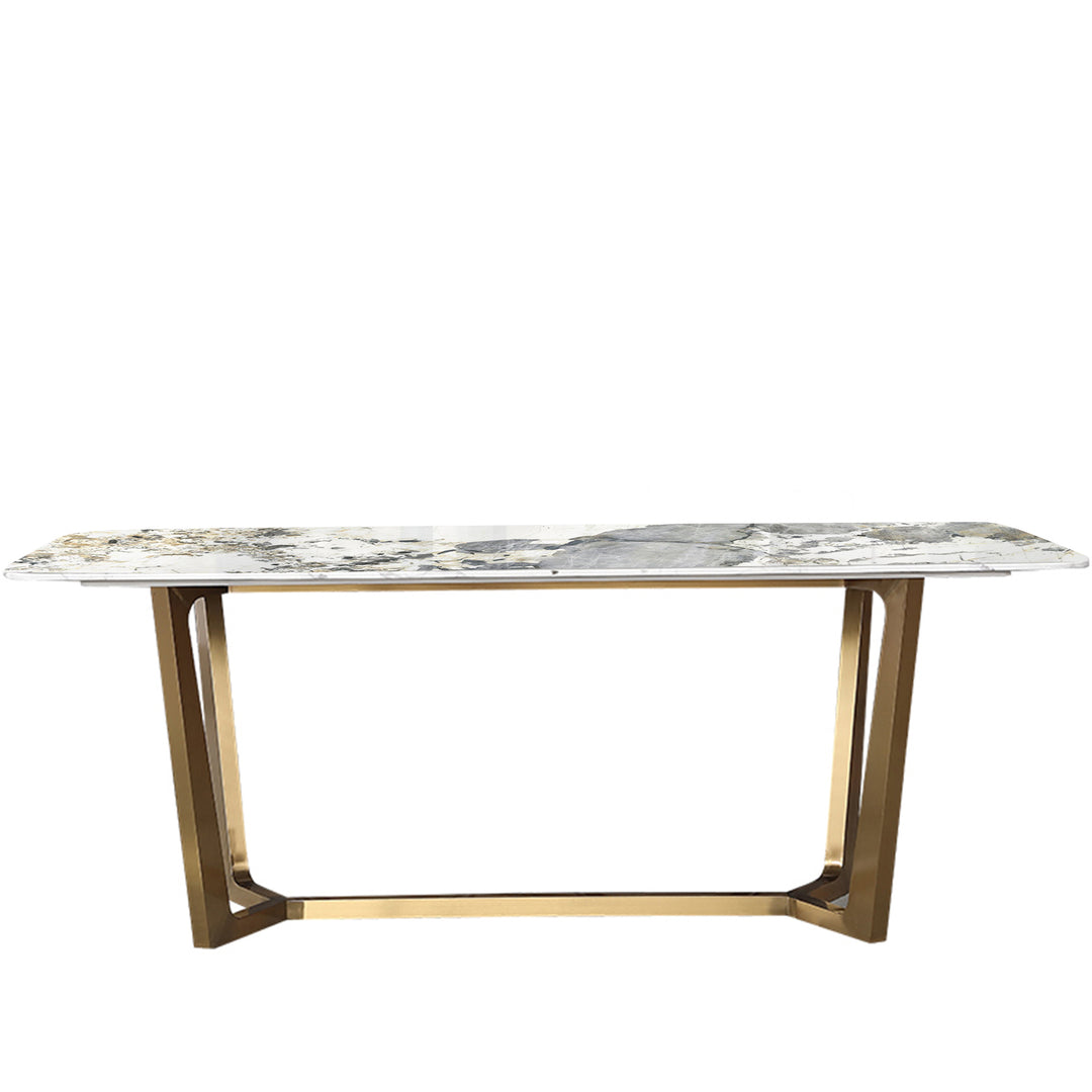 Modern sintered stone dining table chelsea gold detail 2.