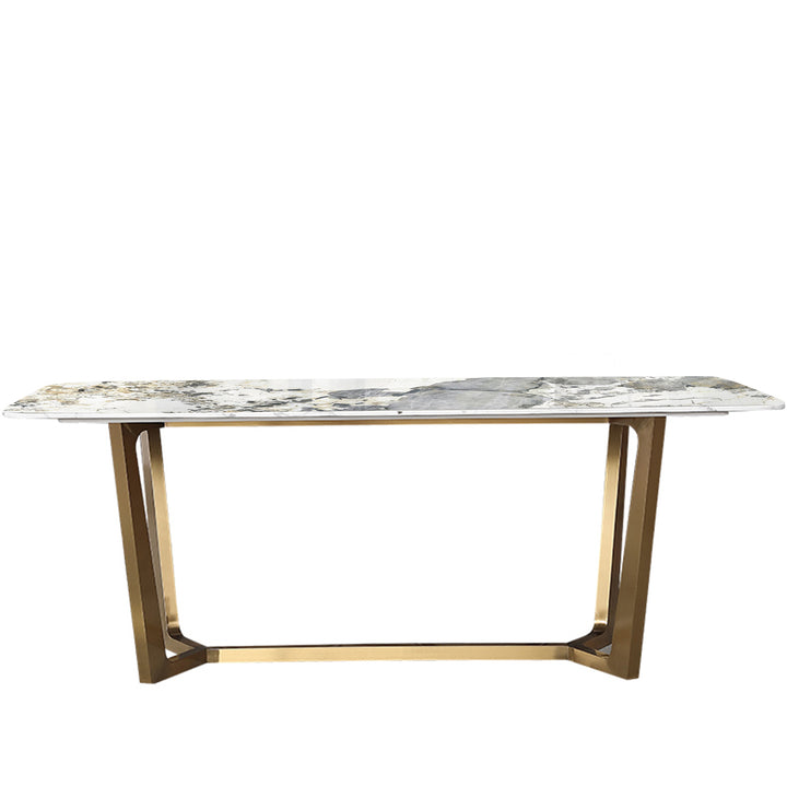 Modern sintered stone dining table chelsea gold detail 2.