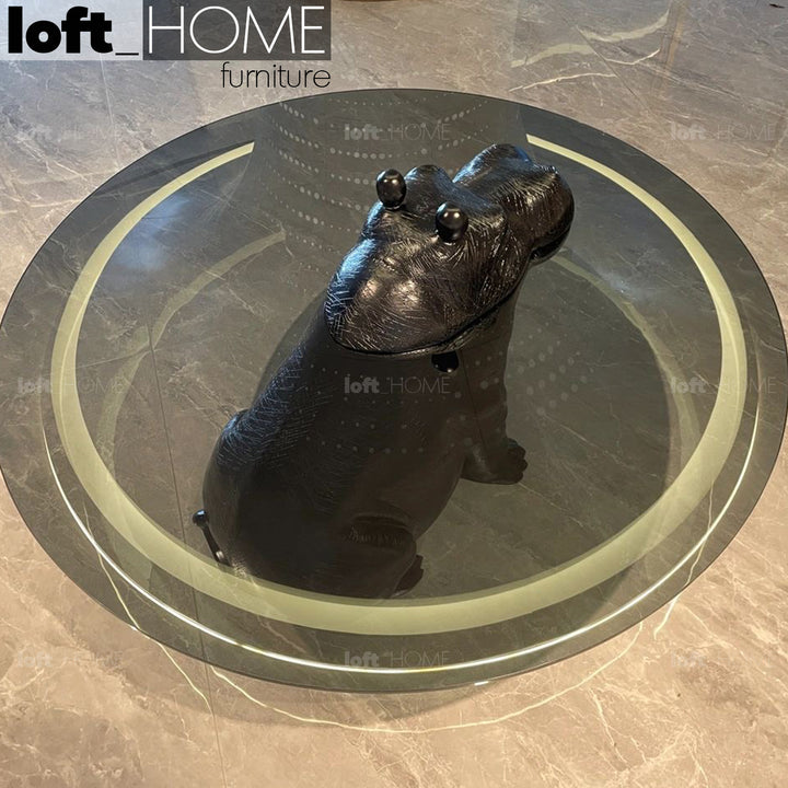 Modern Tempered Glass Coffee Table HIPPO Still Life