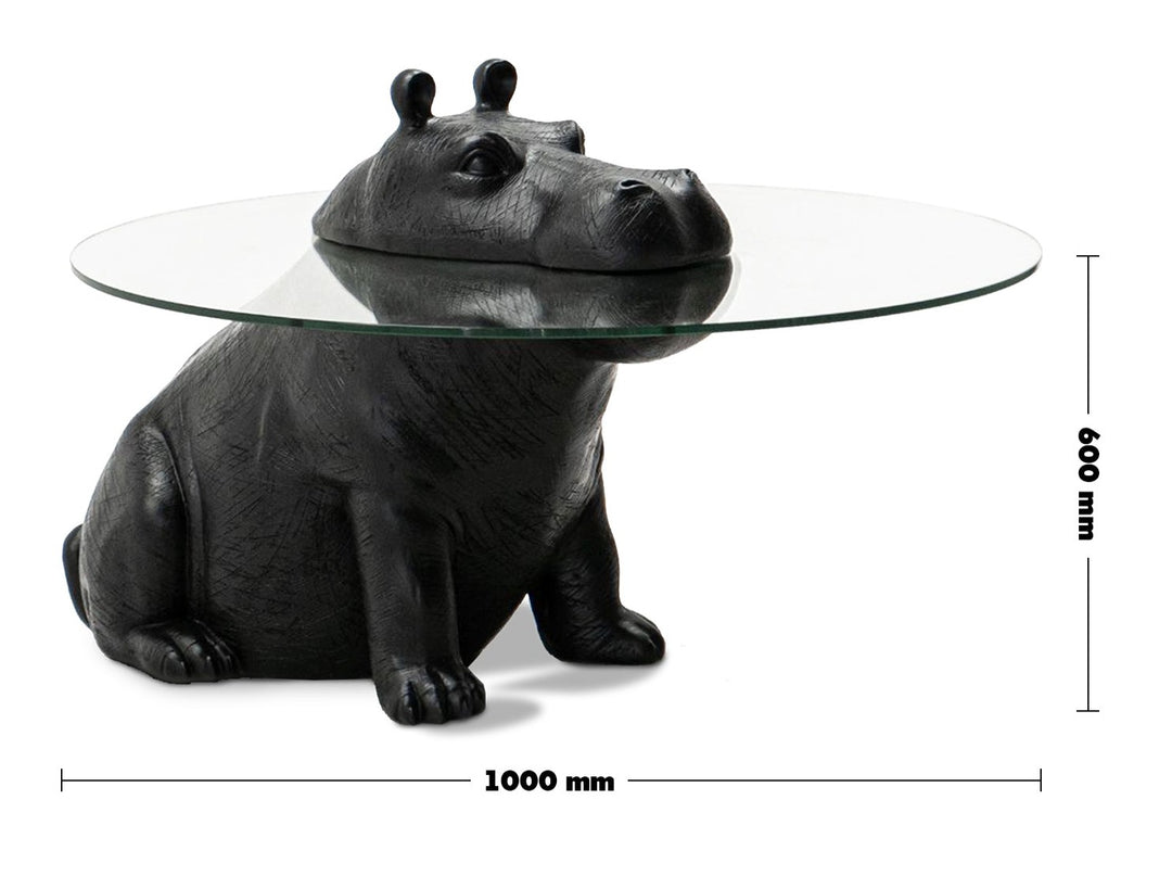 Modern Tempered Glass Coffee Table HIPPO Size Chart