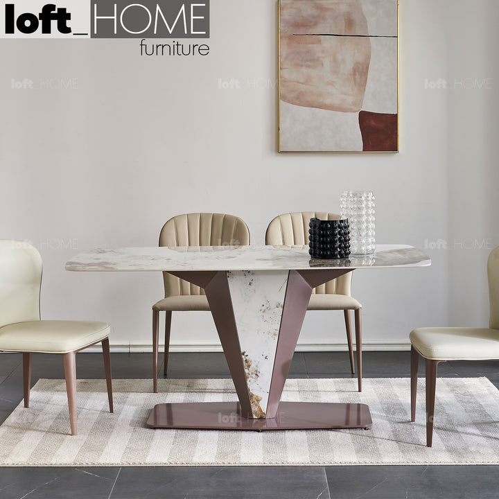 Modern Sintered Stone Dining Table LIBERALITY In-context
