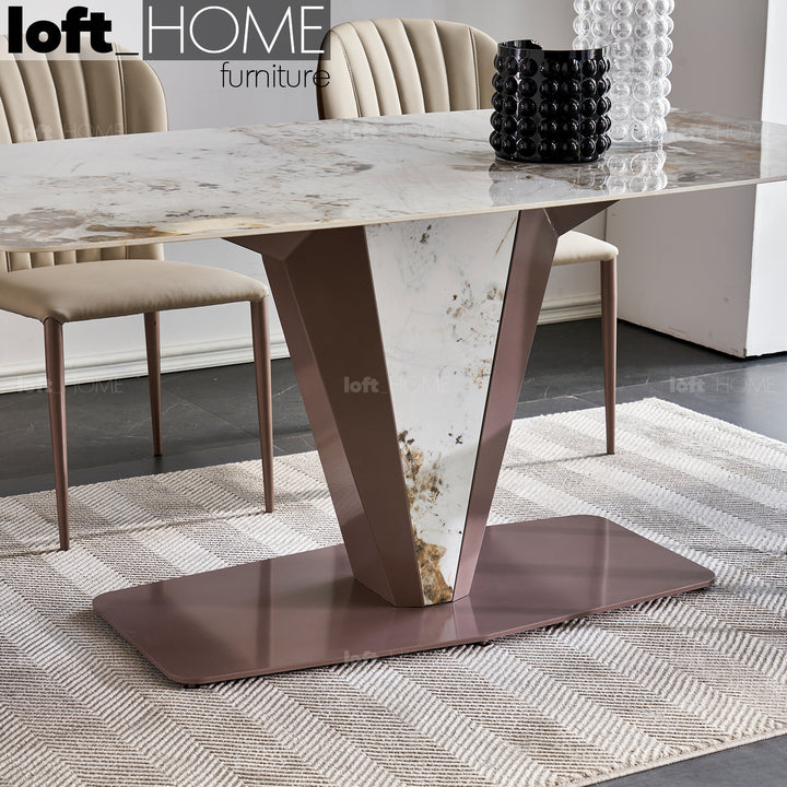 Modern Sintered Stone Dining Table LIBERALITY Close-up