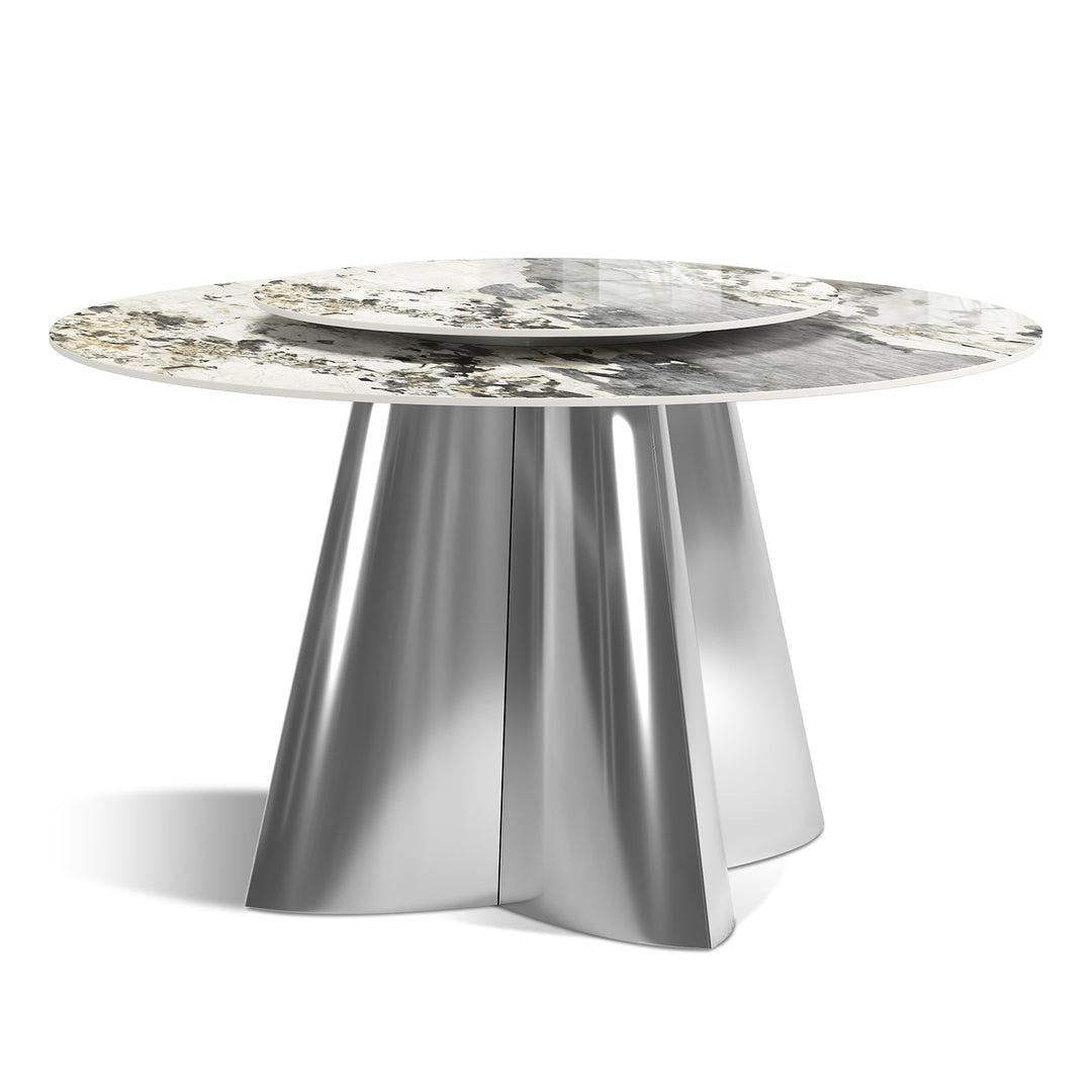 Modern Sintered Stone Round Dining Table DAVI Situational