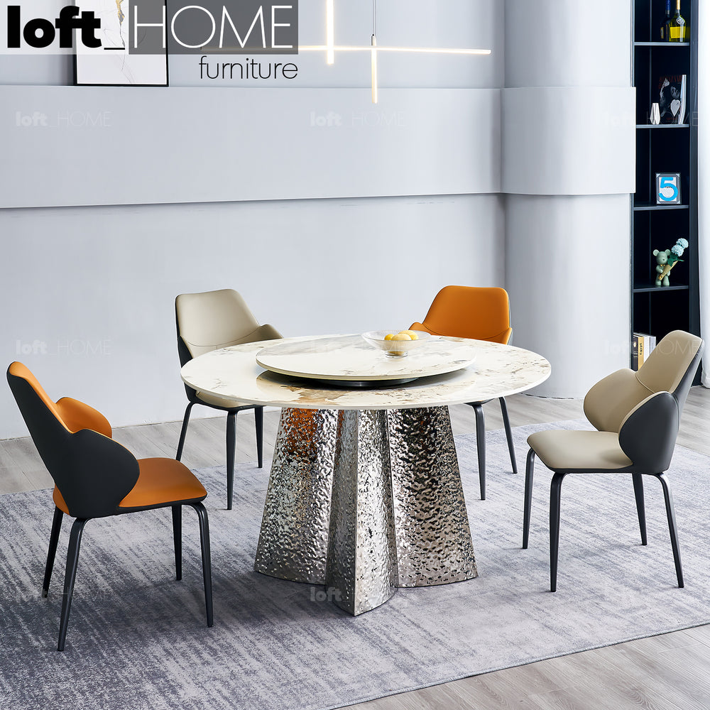 Modern Sintered Stone Round Dining Table JULIA Primary Product