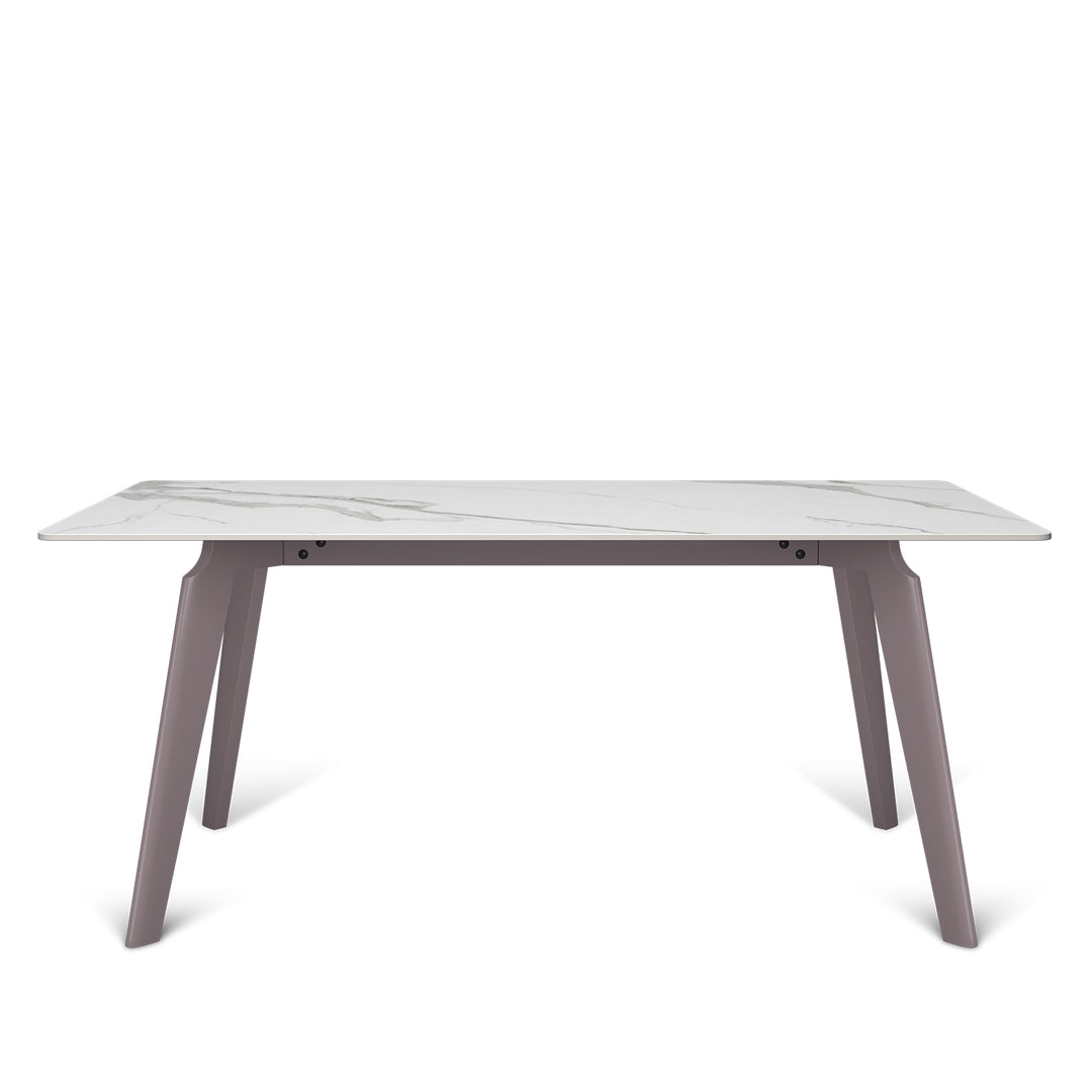 Modern Sintered Stone Dining Table LEGGY White Background