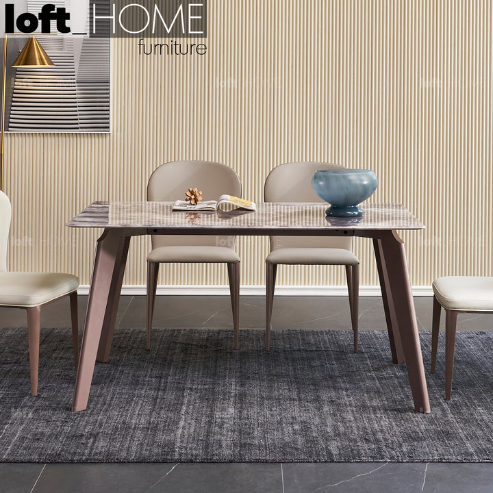 Modern Sintered Stone Dining Table LEGGY In-context