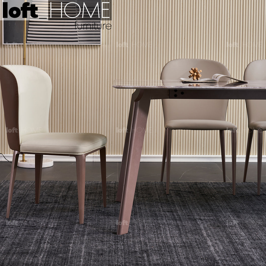 Modern Sintered Stone Dining Table LEGGY Close-up