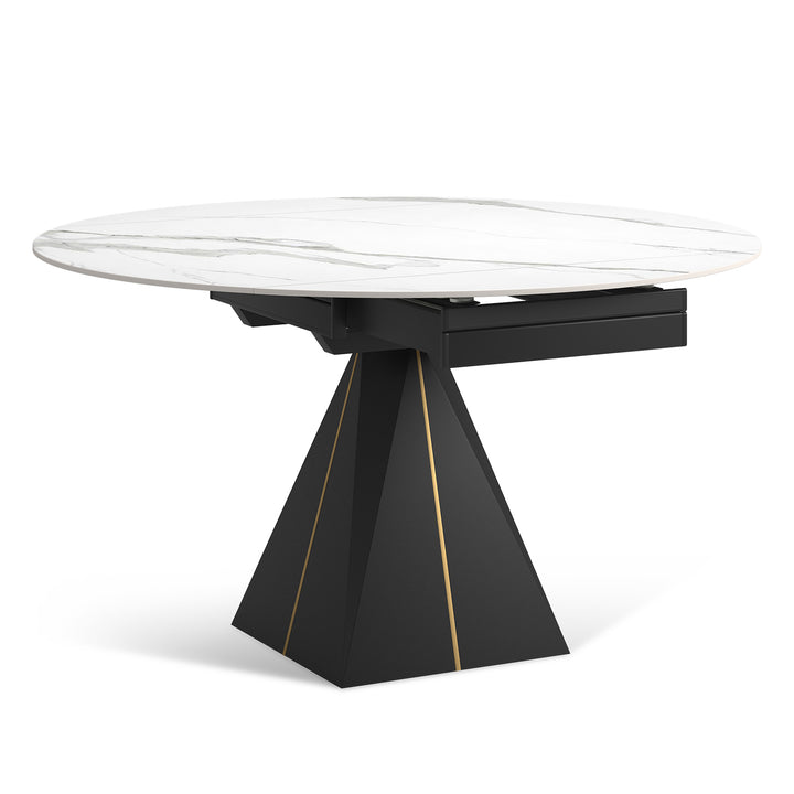 Modern Extendable Sintered Stone Round Dining Table EGYPT Panoramic