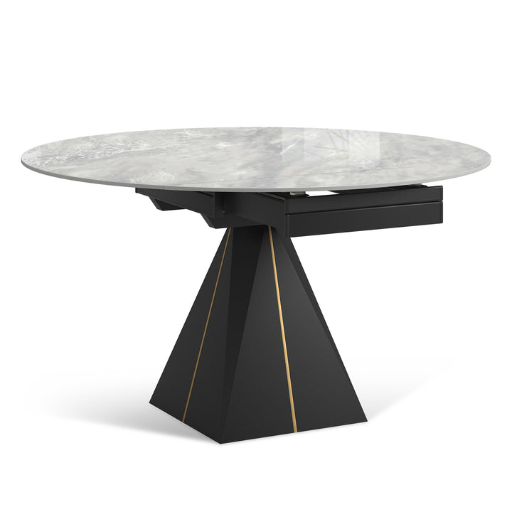 Modern Extendable Sintered Stone Round Dining Table EGYPT Situational
