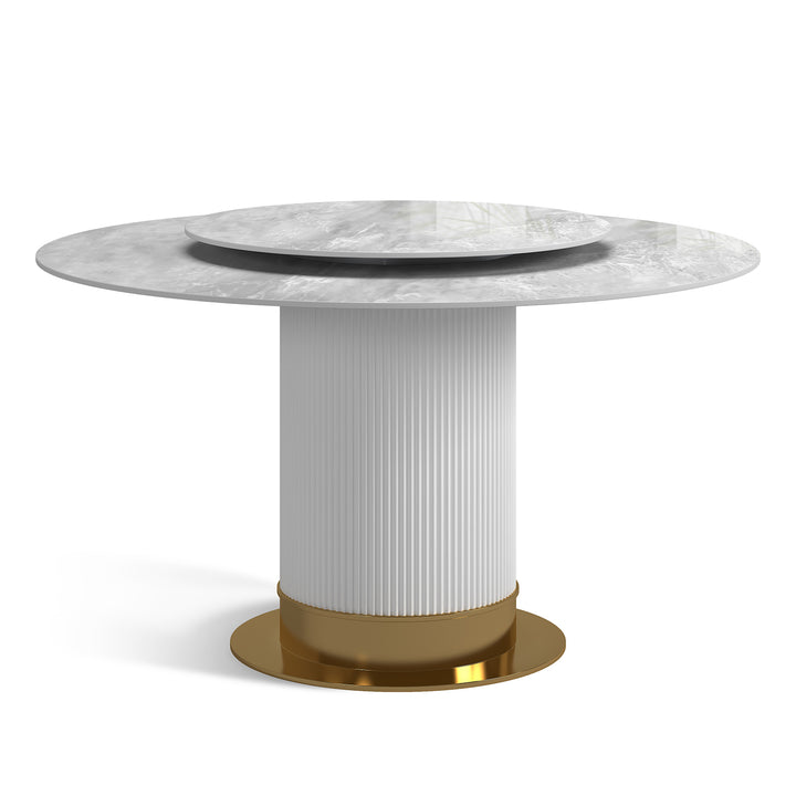 Modern Sintered Stone Round Dining Table COLUMBIA Situational