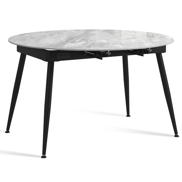 Modern Extendable Sintered Stone Round Dining Table KADY Situational