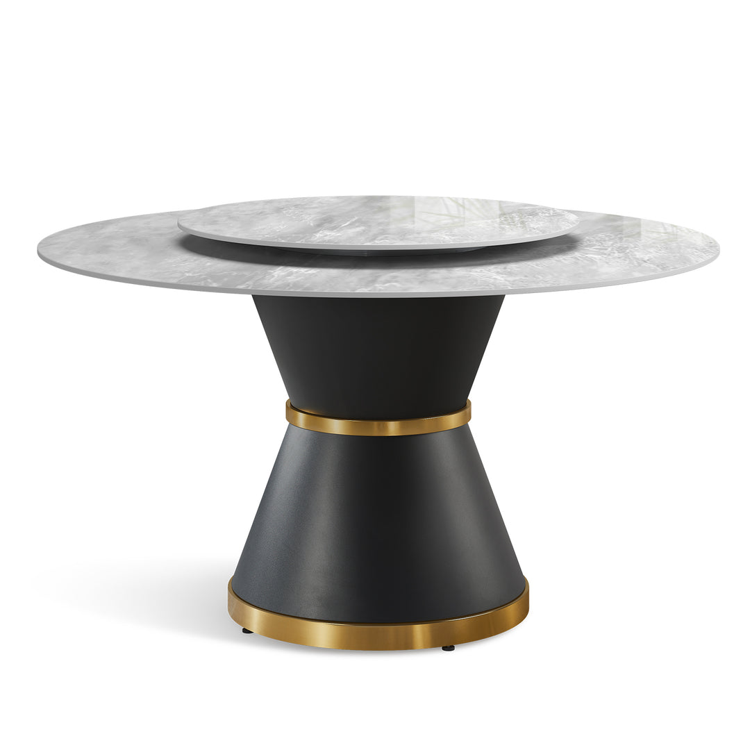 Modern Sintered Stone Round Dining Table TAURUS Situational