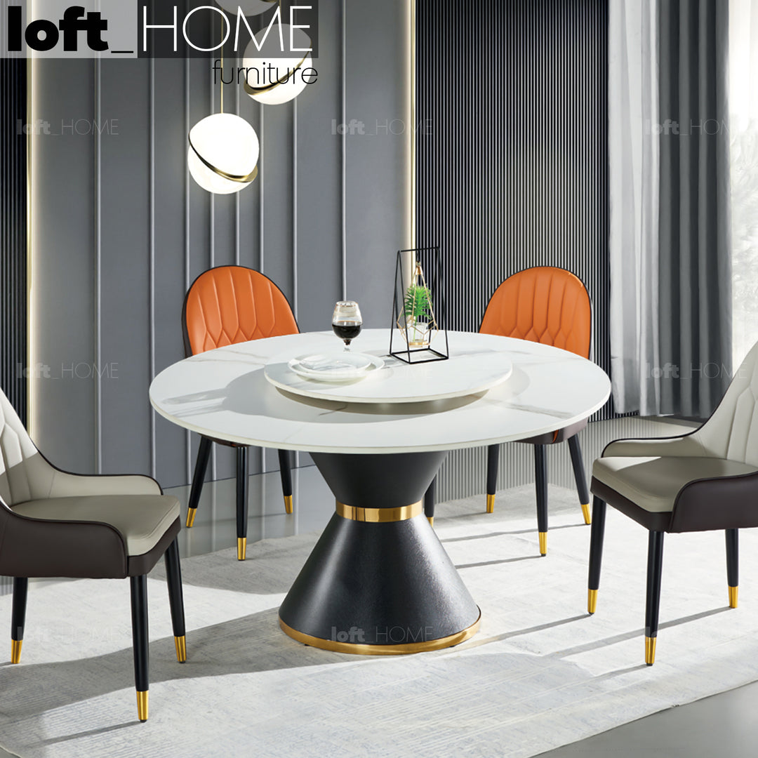 Modern Sintered Stone Round Dining Table TAURUS Primary Product