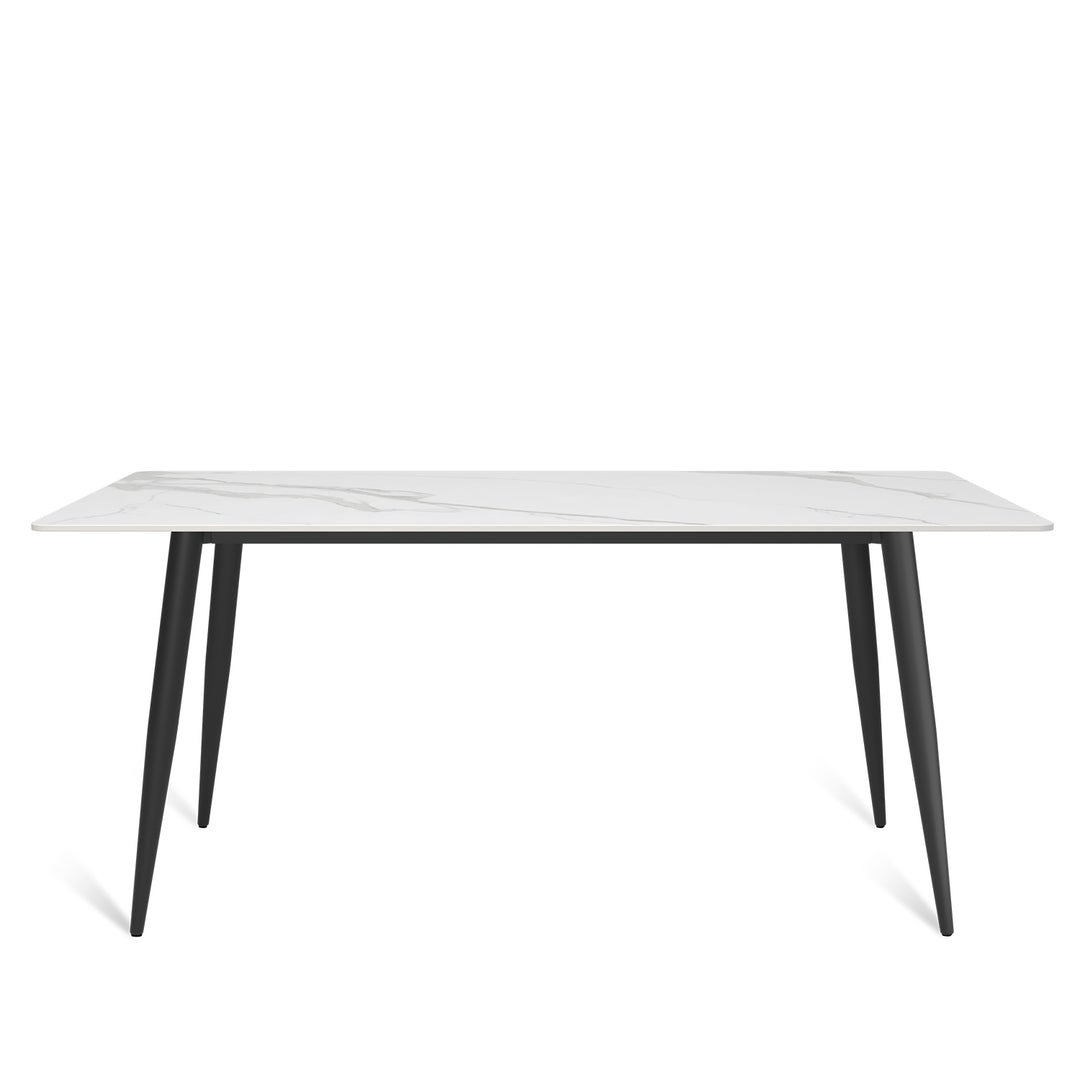 Modern Sintered Stone Dining Table CELESTE White Background