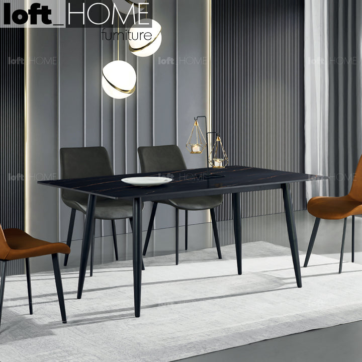Modern Sintered Stone Dining Table CELESTE In-context