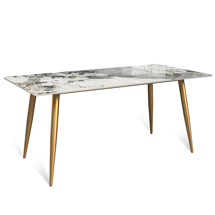 Modern Sintered Stone Dining Table CELESTE GOLD Layered