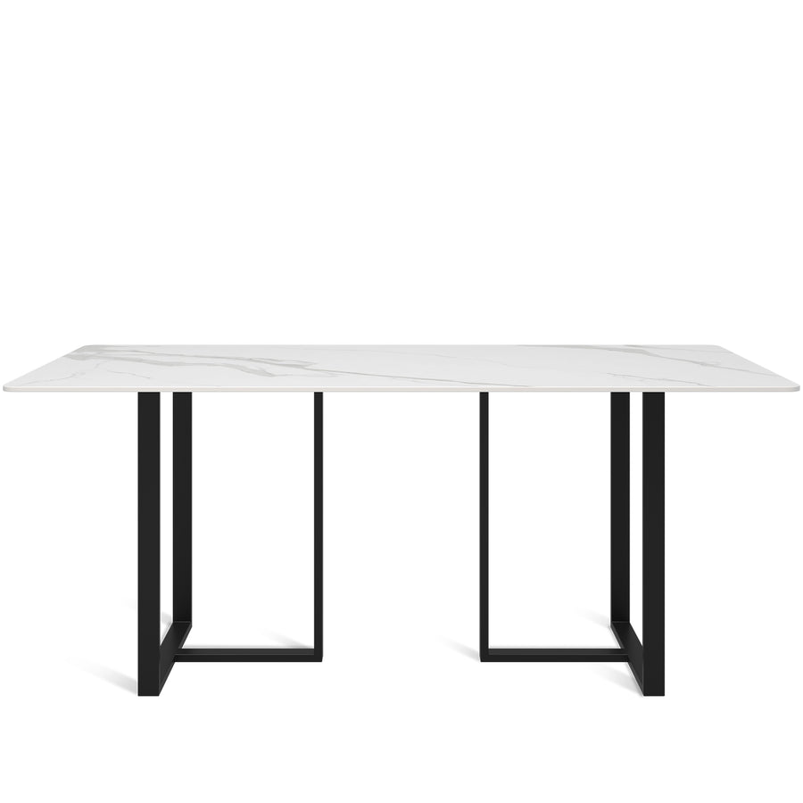 Modern Sintered Stone Dining Table GEMINI White Background
