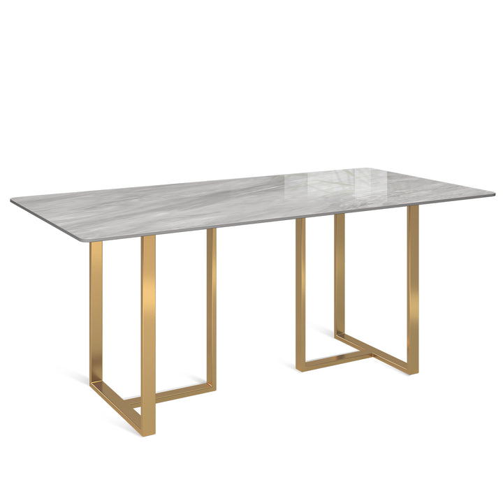 Modern Sintered Stone Dining Table GEMINI GOLD Situational