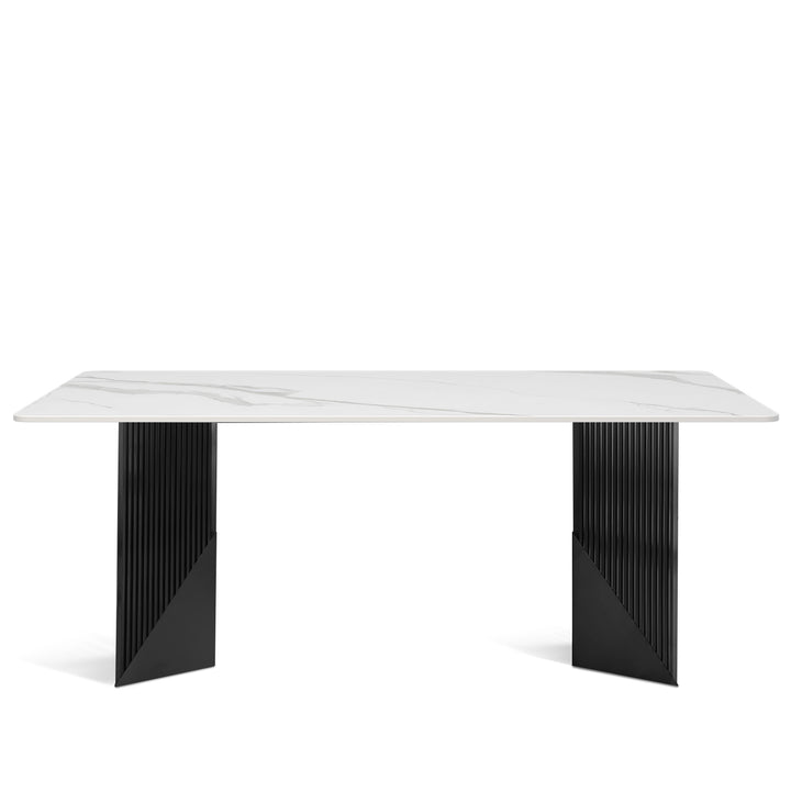 Modern Sintered Stone Dining Table OBSIDIAN White Background