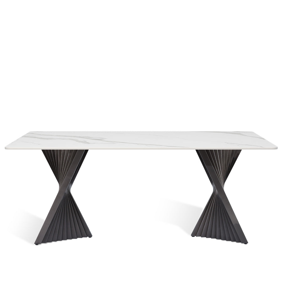 Modern Sintered Stone Dining Table SPIRAL White Background