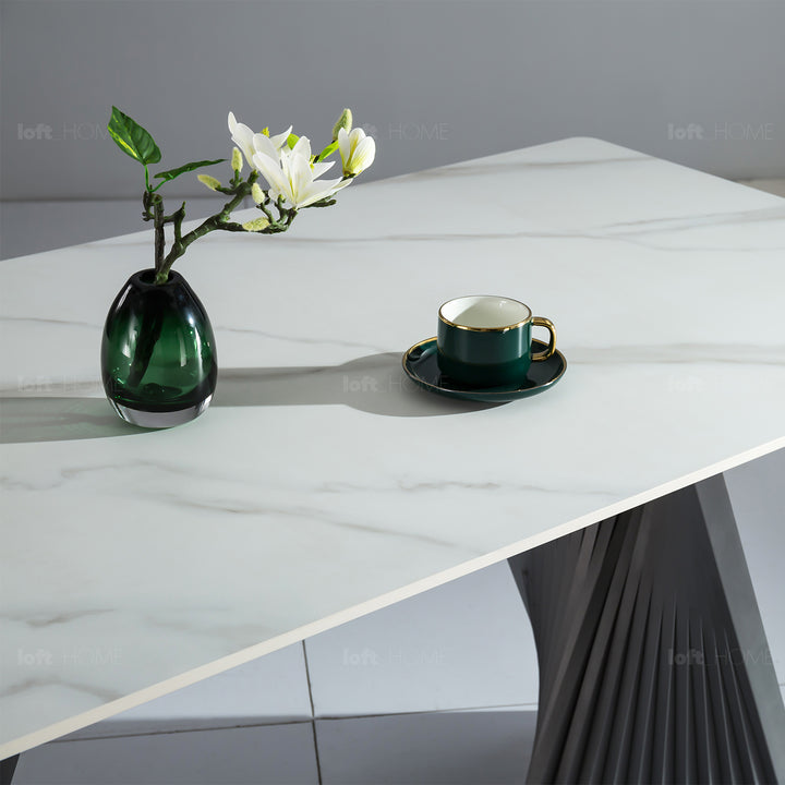 Modern Sintered Stone Dining Table SPIRAL Detail