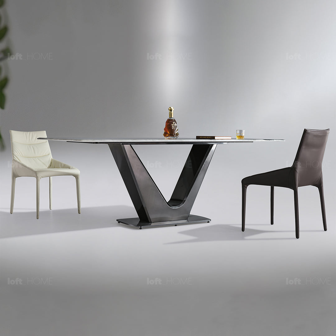 Modern Sintered Stone Dining Table TITAN V In-context