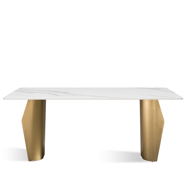 Modern Sintered Stone Dining Table EDGE White Background
