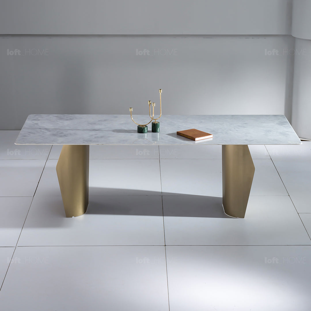 Modern Sintered Stone Dining Table EDGE In-context