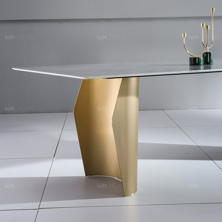 Modern Sintered Stone Dining Table EDGE Close-up