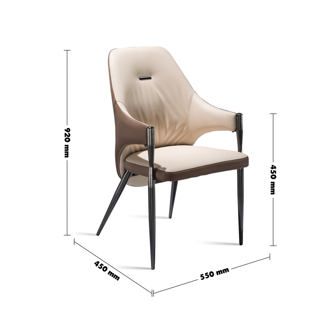 Modern PU leather Dining Chair AYE Size Chart