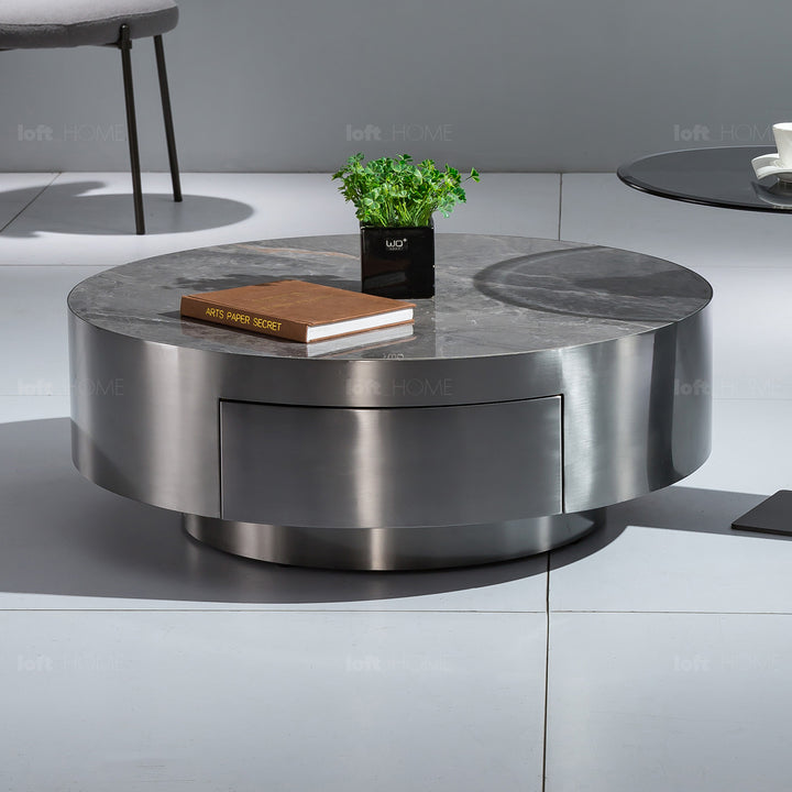 Modern Sintered Stone Coffee Table 2pcs Set BONIS GREY Environmental