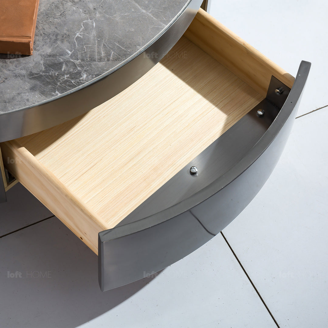 Modern Sintered Stone Coffee Table 2pcs Set BONIS GREY Detail