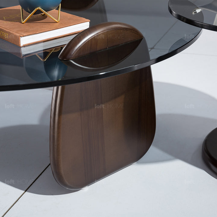 Modern Tempered Glass Coffee Table 2pcs Set SHARK Still Life