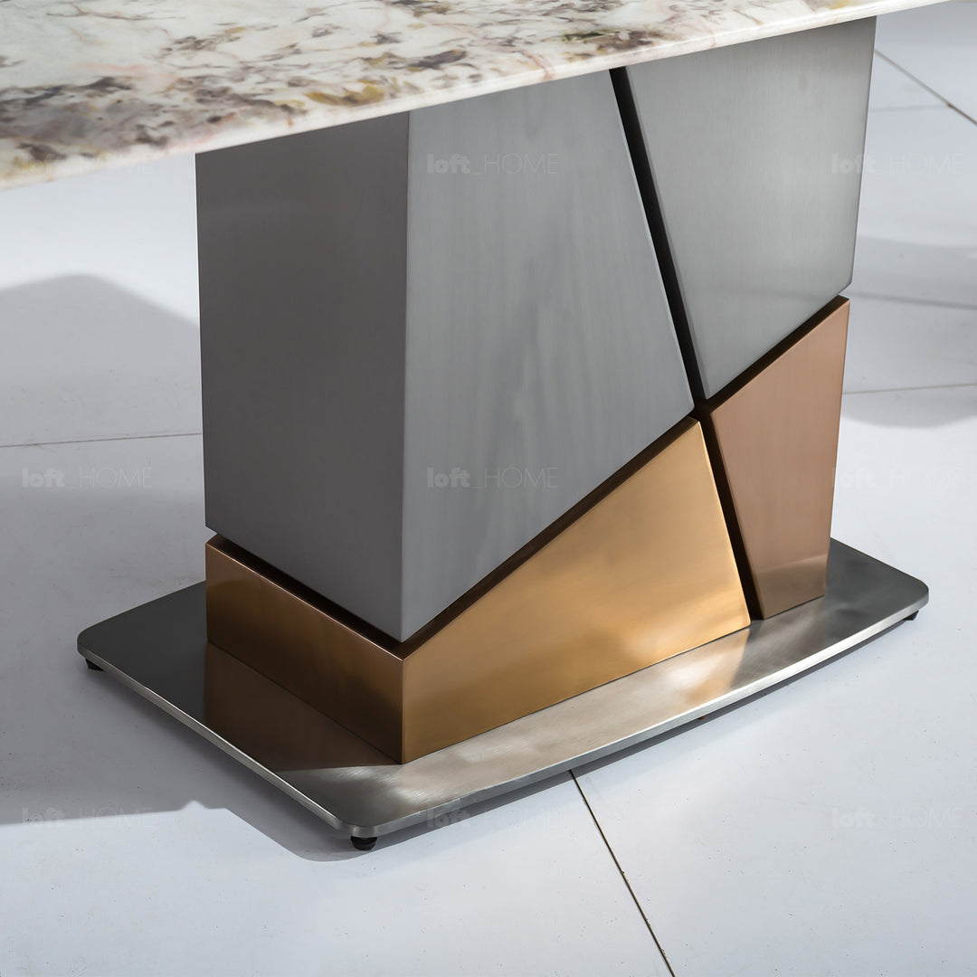 Modern Luxury Stone Dining Table SCULPTURE LUX In-context
