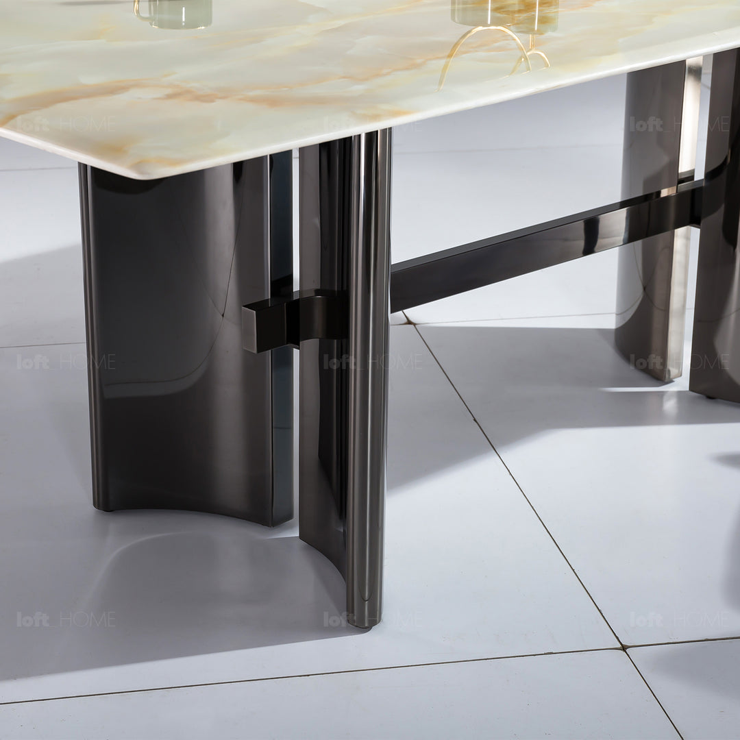 Modern Luxury Stone Dining Table BLITZ LUX In-context