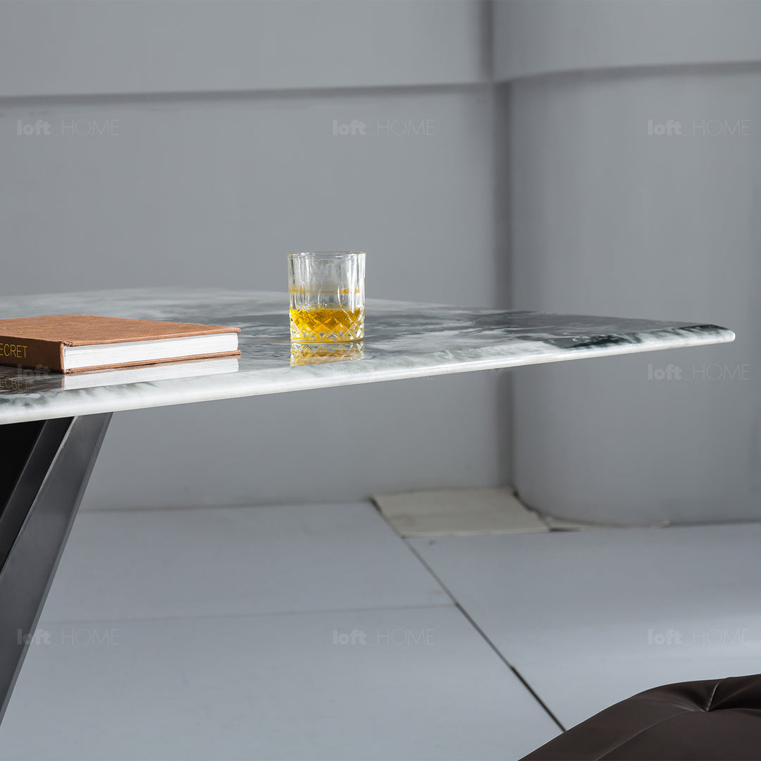 Modern Luxury Stone Dining Table TITAN V LUX In-context