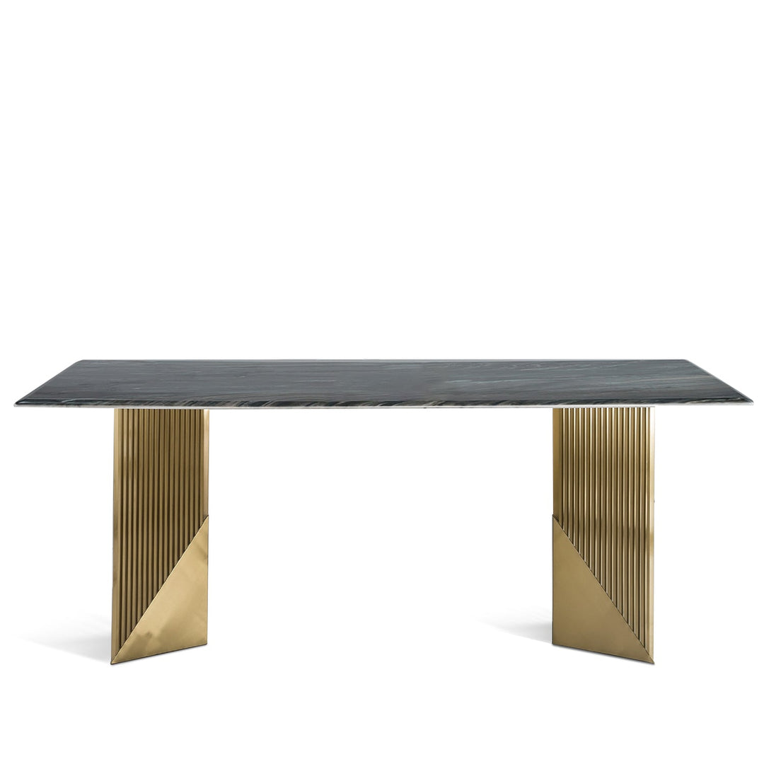 (Fast Delivery) Modern Luxury Stone Dining Table LUXOR LUX White Background