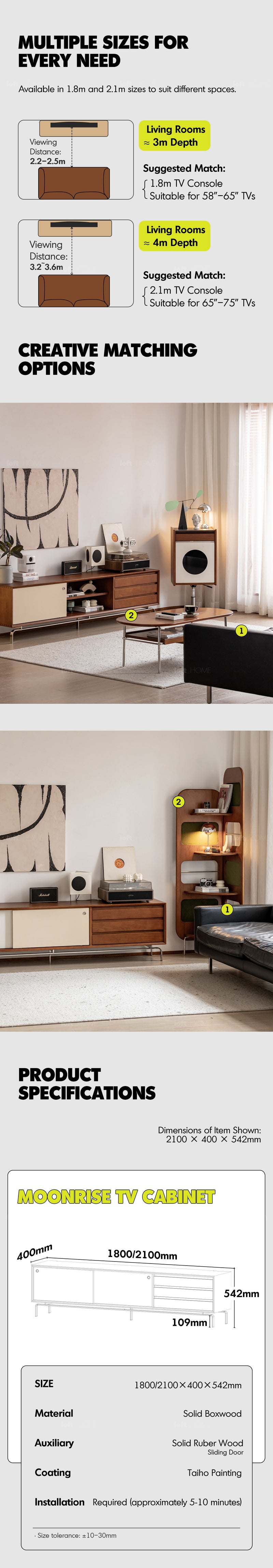 Bauhaus Boxwood Sliding Door TV Console MOONRISE More Details and Instruction_9
