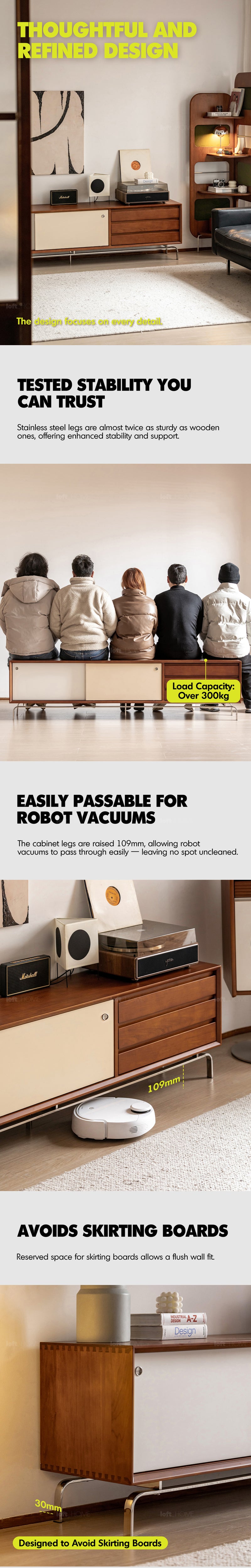 Bauhaus Boxwood Sliding Door TV Console MOONRISE More Details and Instruction_8