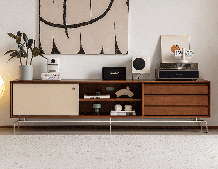 Bauhaus Boxwood Sliding Door TV Console MOONRISE More Details and Instruction_2
