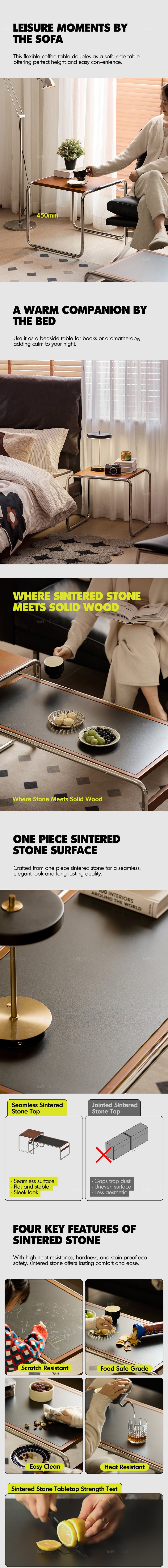 Bauhaus Boxwood Sintered Stone Coffee Table Set RIO Good to Know - 2
