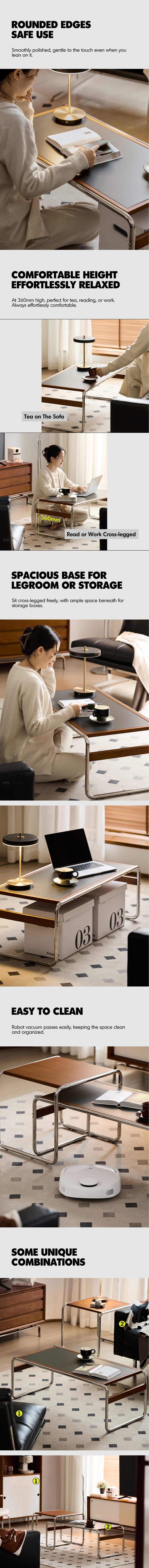 Bauhaus Boxwood Sintered Stone Coffee Table Set RIO Good to Know - 4