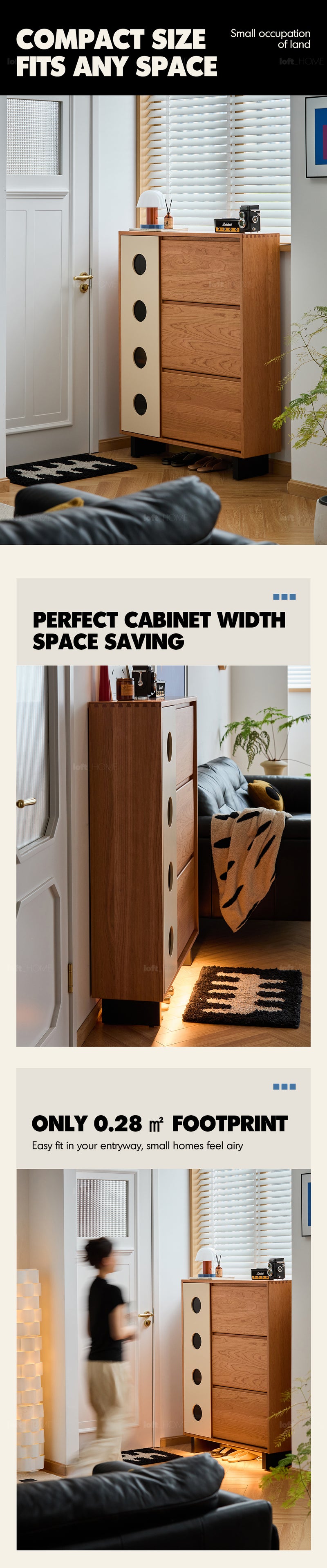 Scandinavian Cherry Wood Shoe Cabinet TIMELESS Good to Know - 2