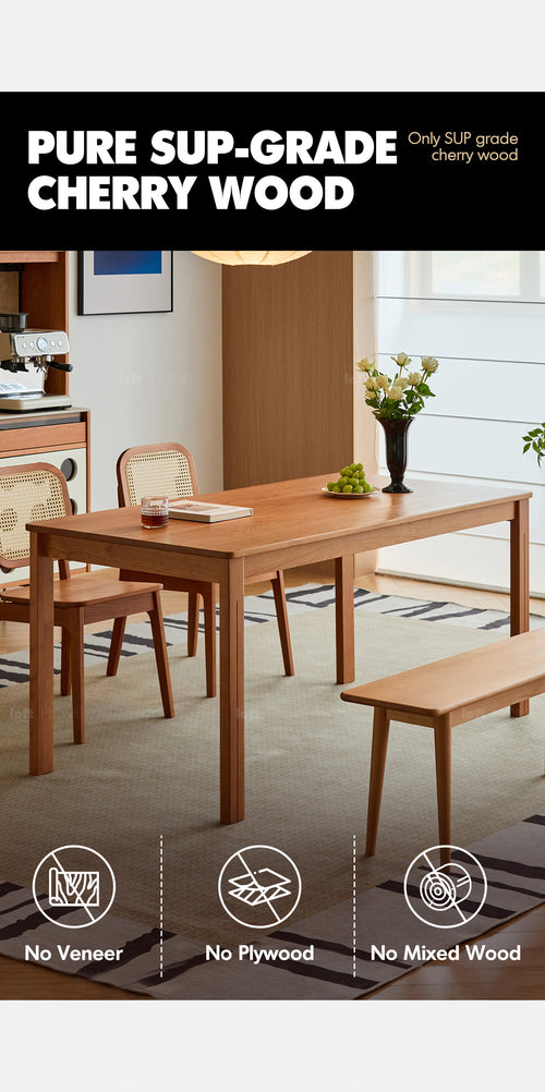 Scandinavian Cherry Wood Dining Table ECLIPSE Good to Know Preview-2