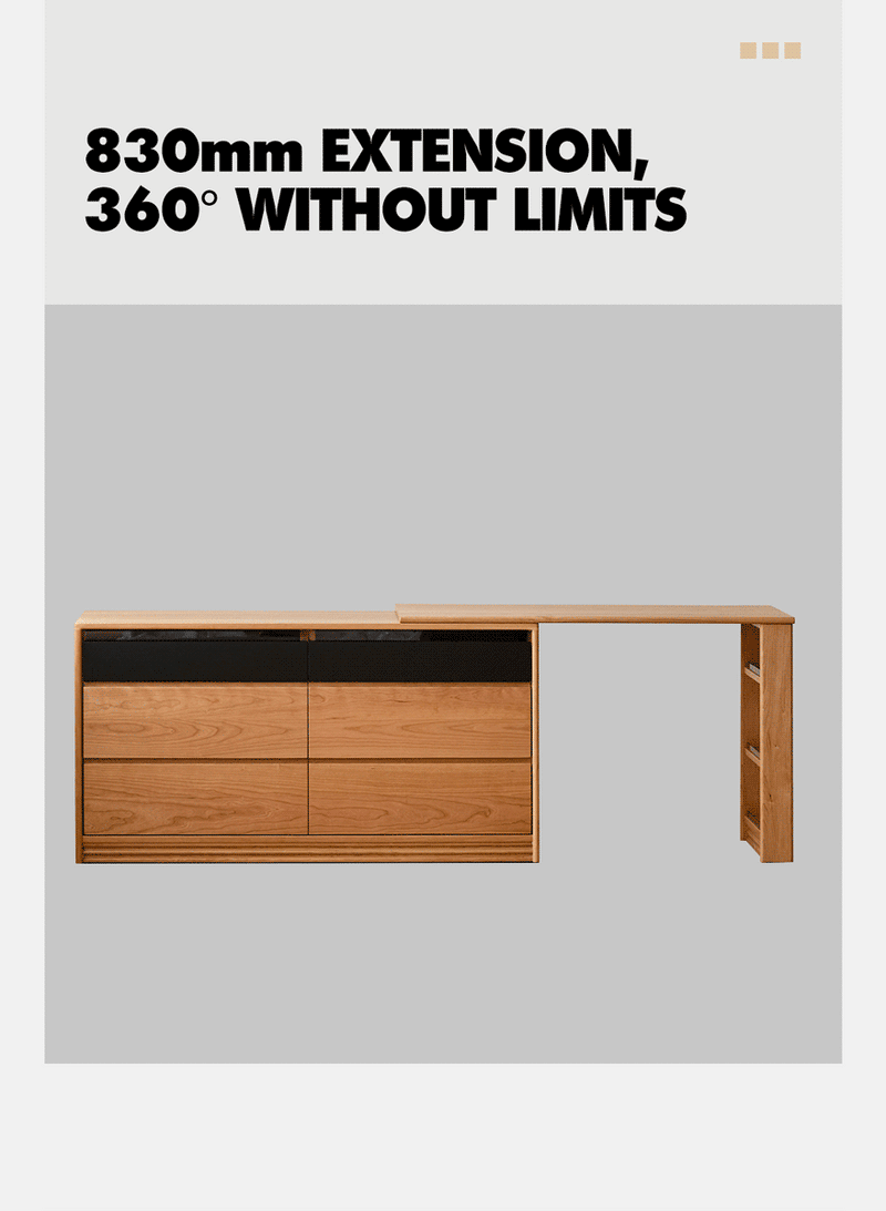Scandinavian Cherry Wood Dressing Table SHORE Good to Know - 2