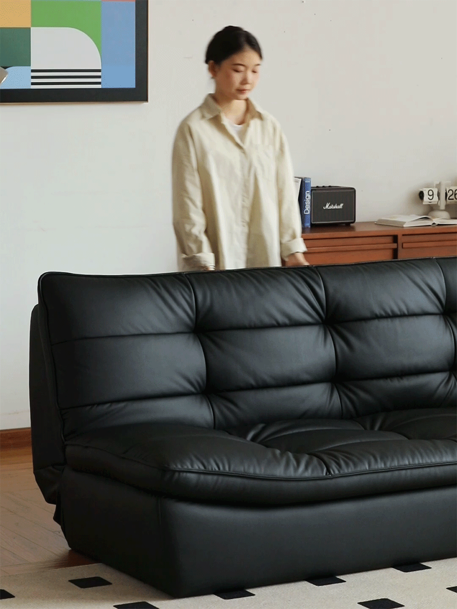 Bauhaus Microfiber Leather 3 Seater Sofa Bed LIE FLAT Good to Know - 2
