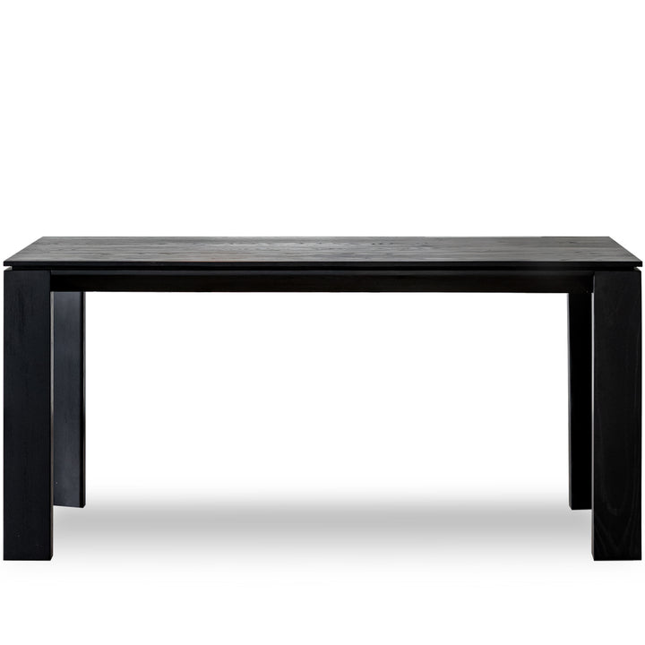 Minimalist ash wood dining table kor in white background.